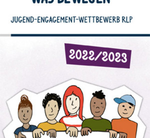 Titelseite des Flyers zum Jugend-Engagement-Wettbewerb 2022/2023