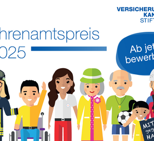 Ausschreibung des Ehrenamtspreis 2025 unter dem Motto „Demokratie (er)leben – im Ehrenamt“. Bewerbungsschluss ist der 28. Februar 2025.