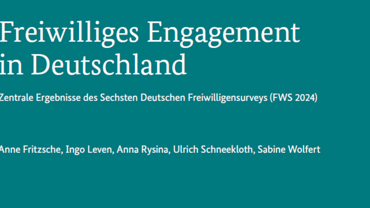 Ausschnitt aus dem Cover des Freiwilligensurveys 2024