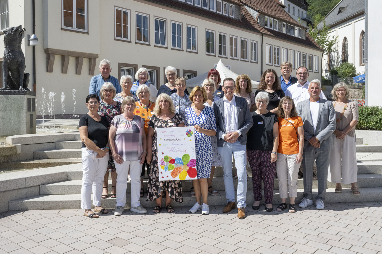 Im Rahmen Ihrer „Im Land daheim-Tour“ hat Ministerpräsidentin Malu Dreyer am 22. August 2023 Ehrenamtler im Landkreis Kusel getroffen.