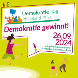 Einladung zum diesjährigen Demokratie-Tag am 26.09. mit dem Motto „Demokratie gewinnt!“.