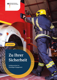 Broschüre "Zu Ihrer Sicherheit | Unfallversichert im freiwilligen Engagement", Titelblatt
