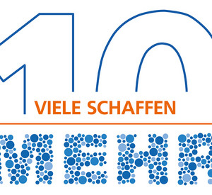 10 Jahre "Viele schaffen mehr", Jubiläumslogo