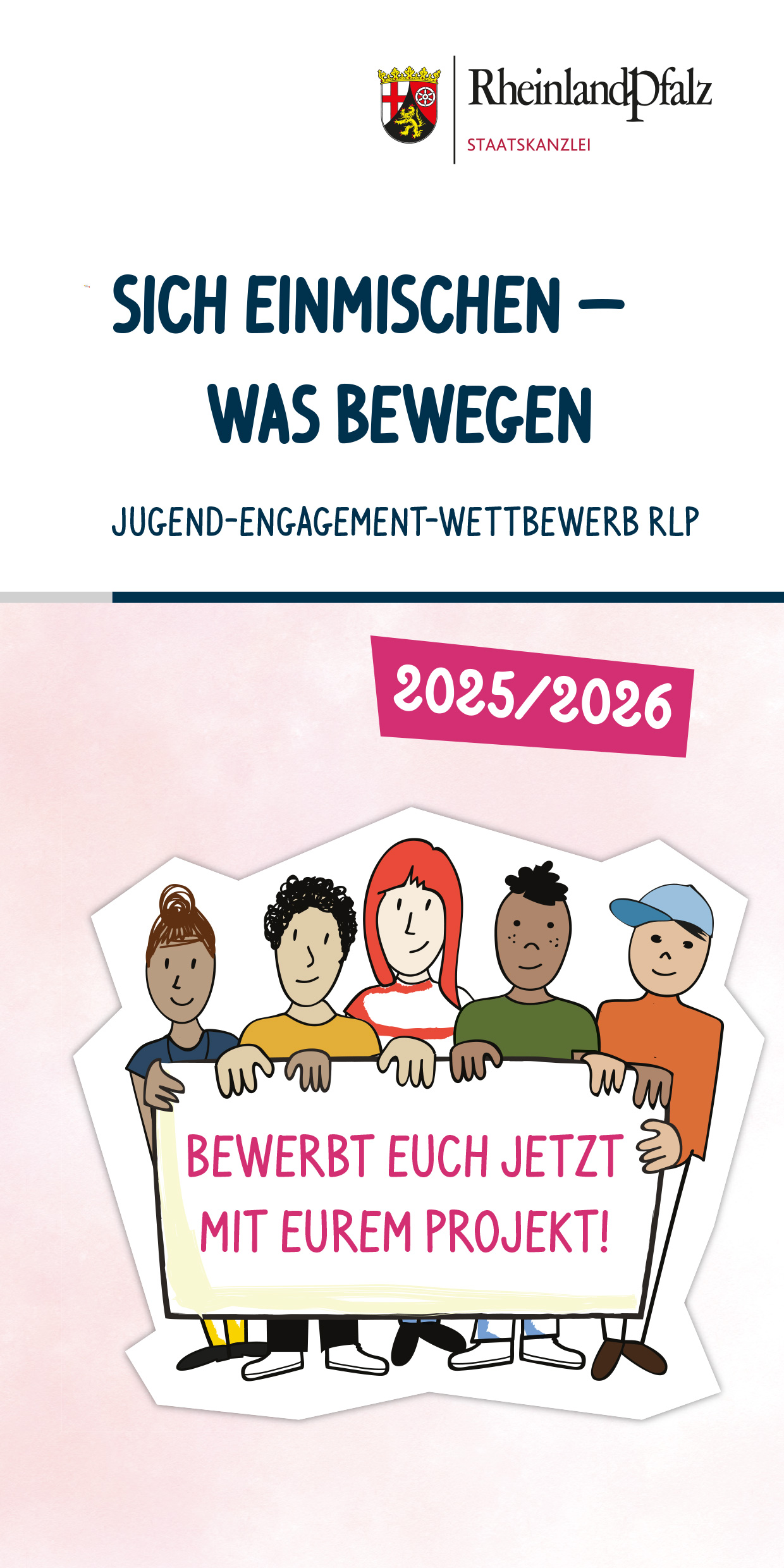 Titel Flyer Jugend-Engagement-Wettbewerb 2025/2026