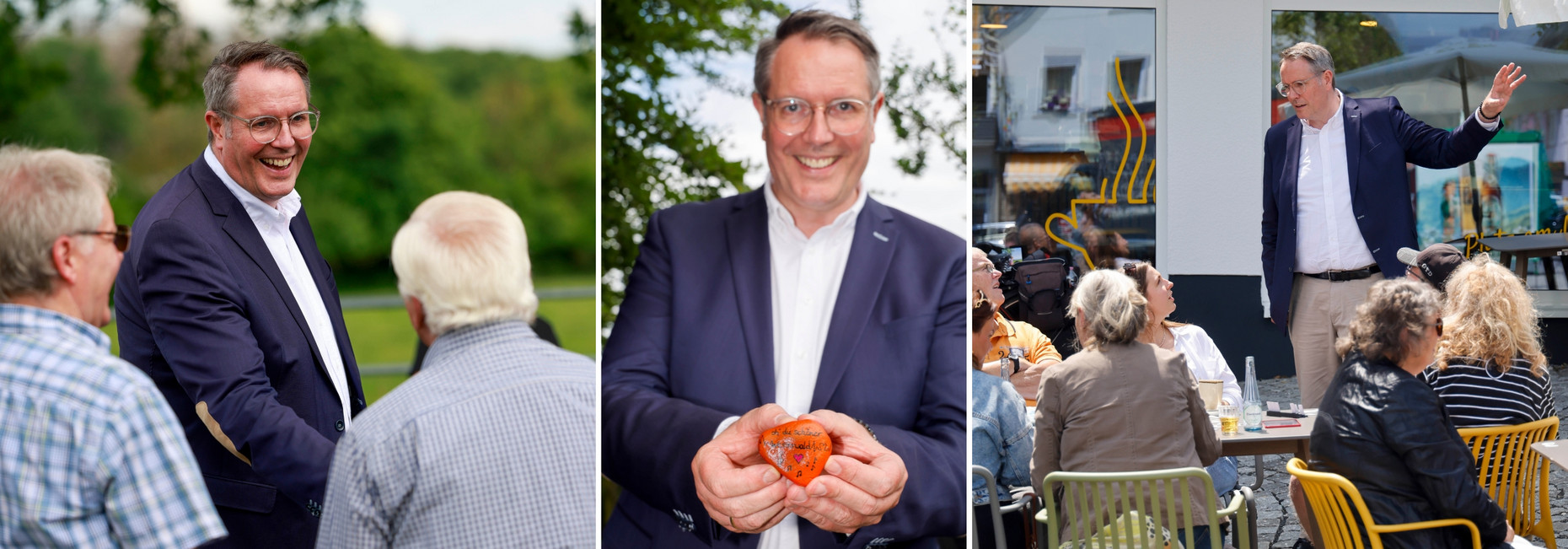 Ministerpräsident Alexander Schweitzer hat auf seiner Ehrenamtsreise im Landkreis Westerwald Ehrenamtliche verschiedender Initiativen und Projekte getroffen. 